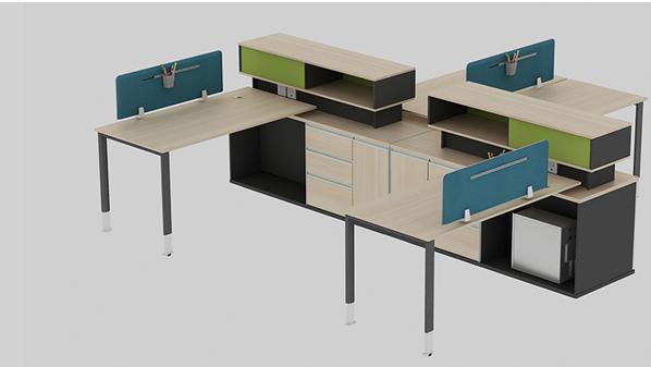 现代时尚高档三人组合屏风办公桌隔断工作卡位
